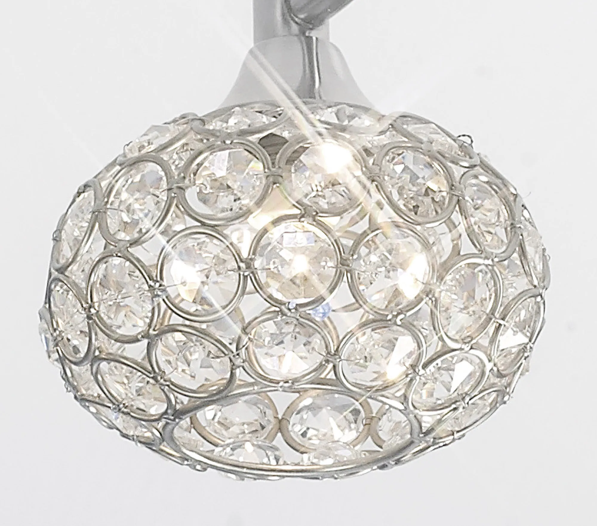 Cara Crystal Ceiling 8 Light Satin Nickel IL30938  Diyas Cara Satin Nickel